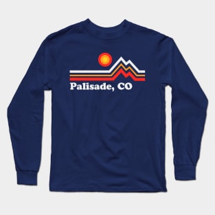 Palisade Colorado Retro Vintage Style Mountains Long Sleeve T-Shirt